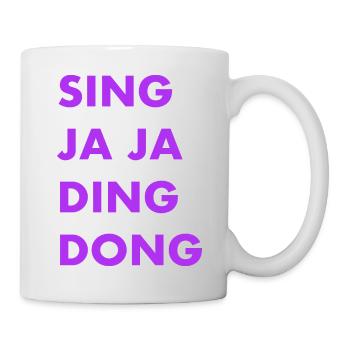 Singen ja ja ding dong eurovision isländisches shirt orig - Tasse - Weiß - Rechts