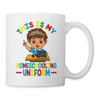 Child Kid homeschool uniform by The Manzanita's - Mug - white - Right