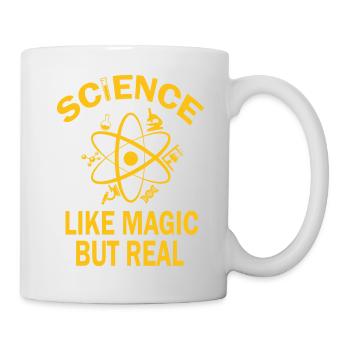Wissenschaft wie Magie aber echte Retro-Wissenschaftslehrer - Tasse - Weiß - Rechts