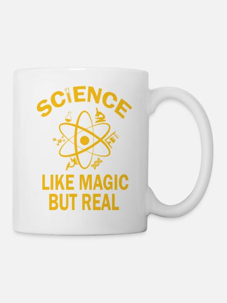 Science Like Magic But Real Retro Science Teacher - Mug - white