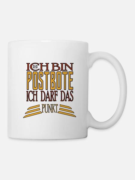 Postbote Post Sprüche lustig - Tasse - Weiß