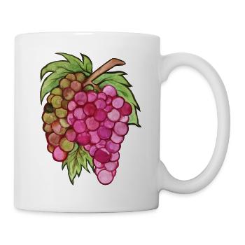 Trauben - Tasse - Weiß - Rechts