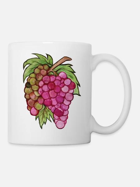 Trauben - Tasse - Weiß