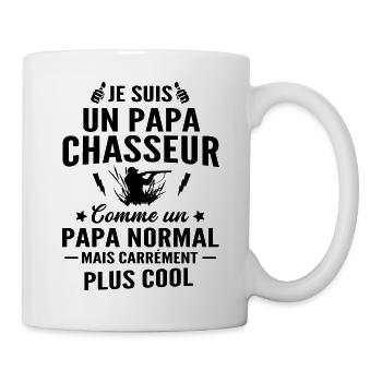 je suis un papa chasseur - Mug blanc - blanc - Droite