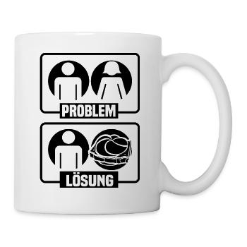 Leberkäse Semmel Leberkas Leberkäs Geschenk - Tasse - Weiß - Rechts