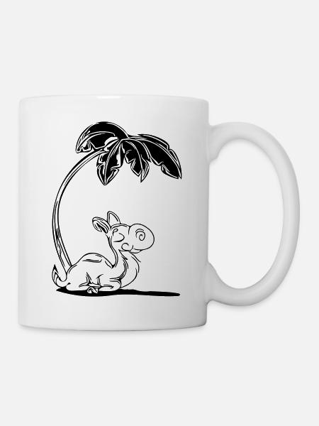 Doux chameau sous un palmier - Mug blanc - blanc