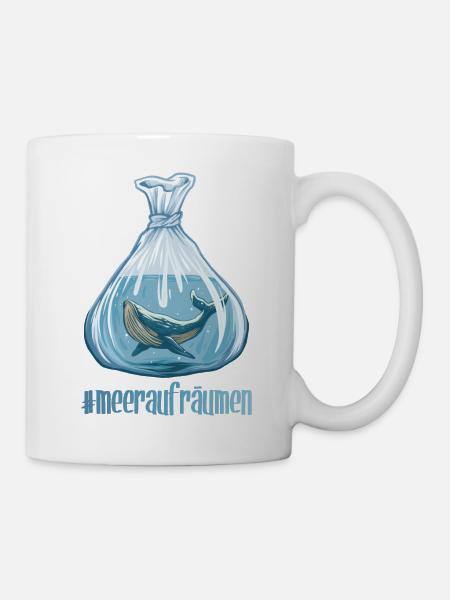 #meeraufräumen - keep the ocean clean - sea shanty - Tasse - Weiß