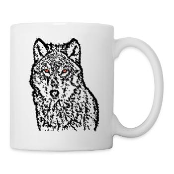 Wolf With Red Eyes - Mug - white - Right
