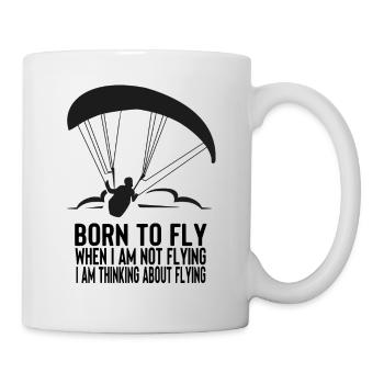 Gleitschirmfliegen - Tasse - Weiß - Rechts