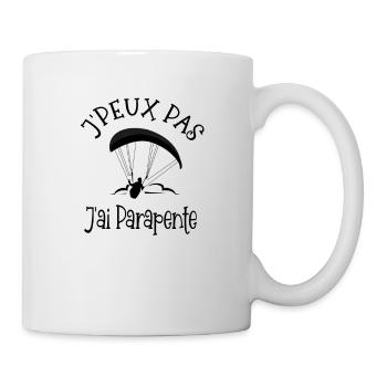 je peux pas j ai parapente - Mug blanc - blanc - Droite