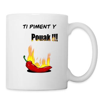 Ti piment y pouak!!! - Mug blanc - blanc - Droite