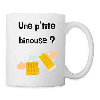 Une p'tite binouse - Mug blanc - blanc - Droite