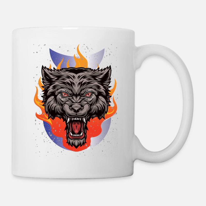 Monstre loup-garou - Mug blanc - blanc
