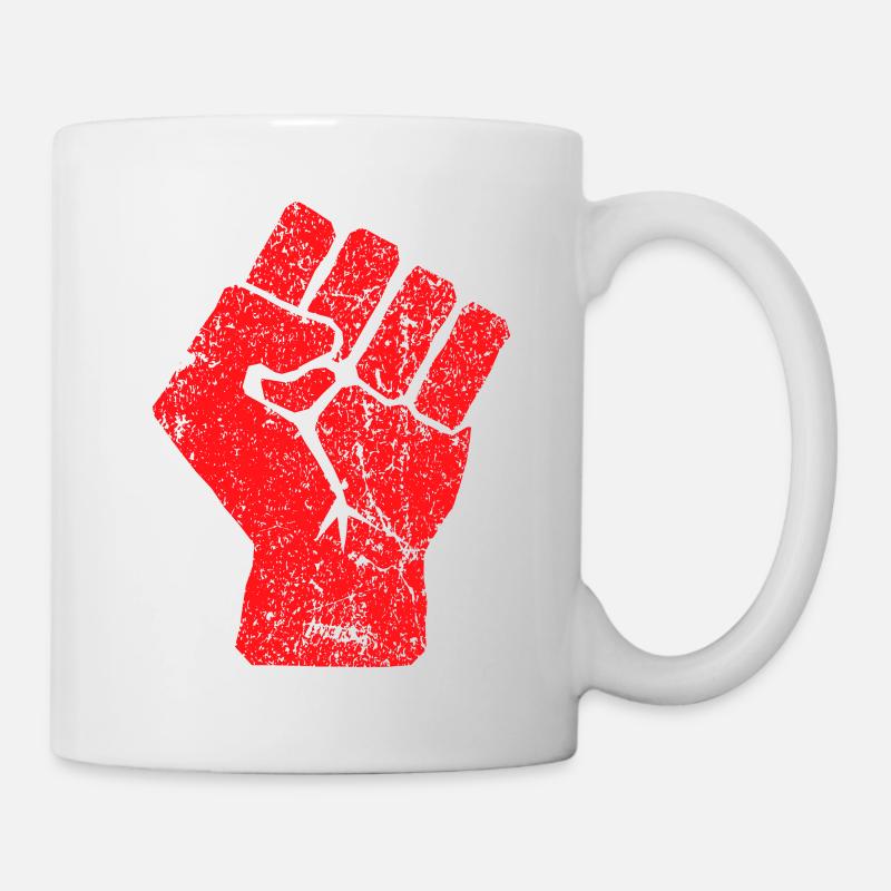 Symbole levé de poing - Mug blanc - blanc