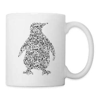 Pingouin de bicyclettes - Mug blanc - blanc - Droite
