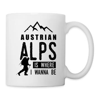 Austrian Alps Mountains Hiking Mountain - Mug - white - Right