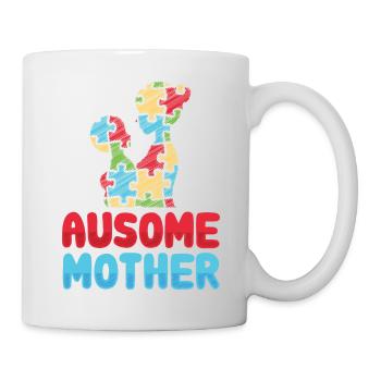 Ausome Mutter Mama Kinder Autismus Awareness - Tasse - Weiß - Rechts