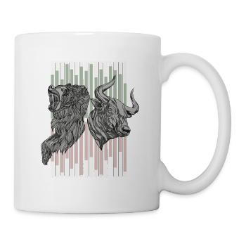 Trading Aktien Investment Bullen- Bärenmarkt - Tasse - Weiß - Rechts