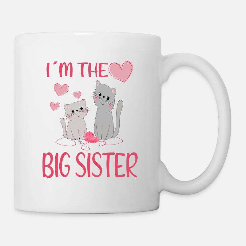 Grande sœur Chat Design - Mug blanc - blanc