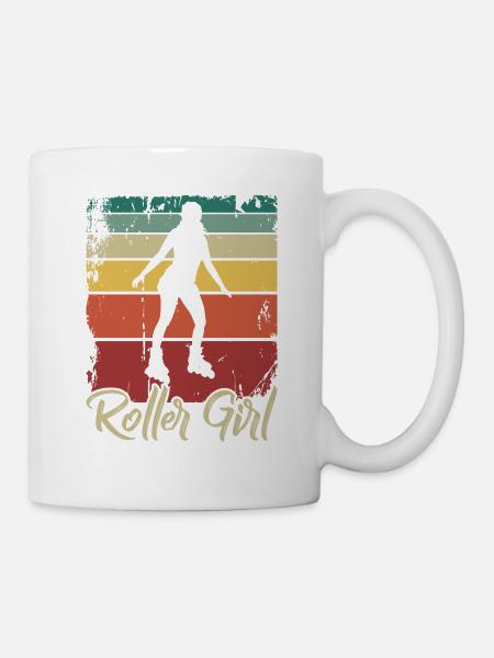Roller Girl Rollerblades - Mug blanc - blanc