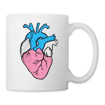 Coeur de LGBT LGBT - Mug blanc - blanc - Droite