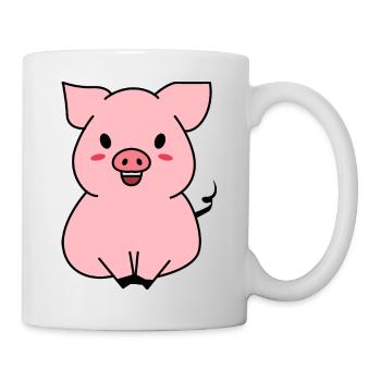 Süßes Schwein - Tasse - Weiß - Rechts