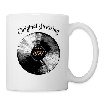 Anniversaire 1971 Né - Mug blanc - blanc - Droite