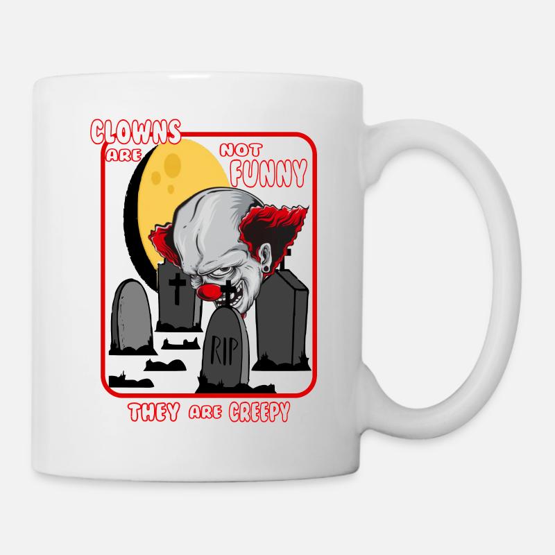 Clown d’horreur Cartoon - Mug blanc - blanc