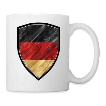 DEUTSCHLAND FLAGGE FAHNE - Tasse - Weiß - Rechts