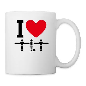 I love table football kicker - Mug - white - Right