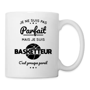 Je ne suis pas parfait mais je suis basketteur - Mug blanc - blanc - Droite