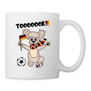 Toorjubelnder Pudel - Deutschland Fußballfan - Tasse - Weiß - Rechts