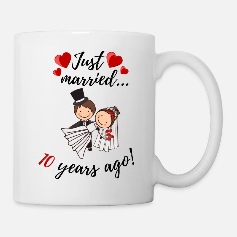 10 Jahre Hochzeitstag - Tasse - Weiß