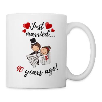 40 ans de mariage - Mug blanc - blanc - Droite