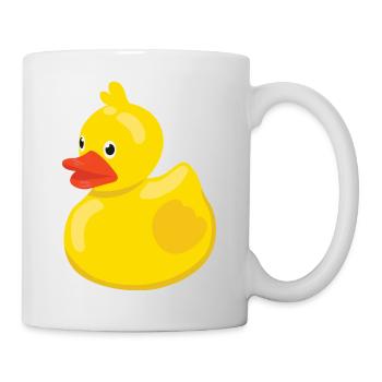 Rubber duck bathing duck - Mug - white - Right