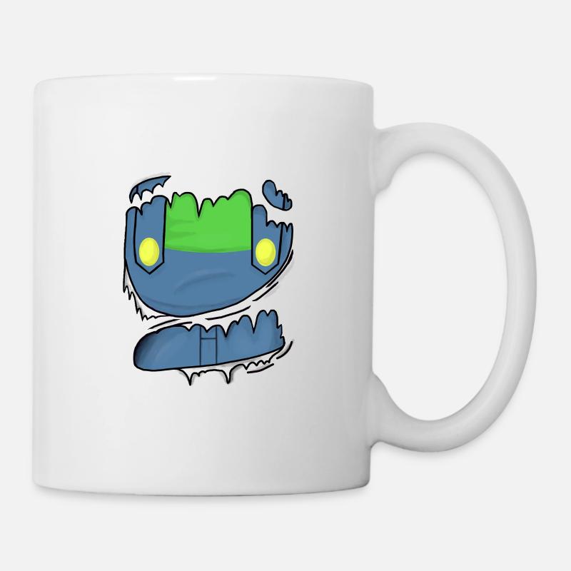 Salopette verte - Mug blanc - blanc