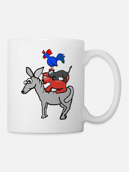 The Bremen Town Musicians - Mug - white