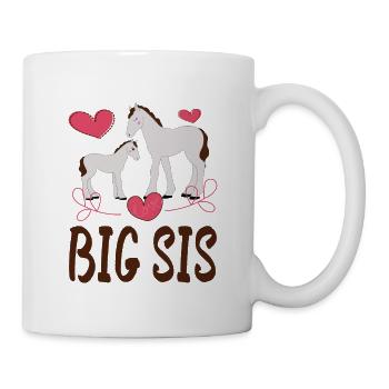 The big sister siblings horses - Mug - white - Right