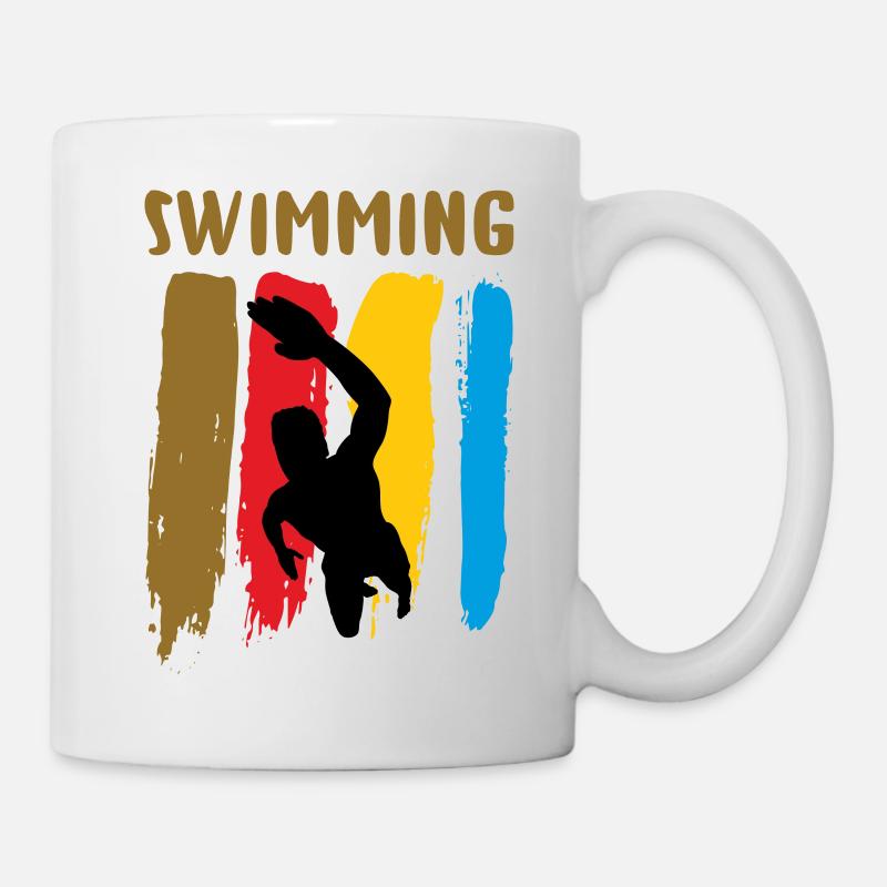 Natation - Mug blanc - blanc