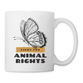 Animal Rights / Tierschutz - Tasse - Weiß - Rechts
