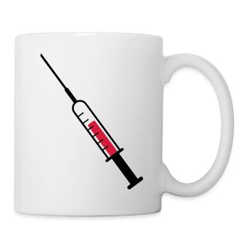 Spritze als Vektor - Tasse - Weiß - Rechts