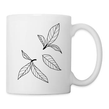 feuilles de nature 2 c1 - Mug blanc - blanc - Droite