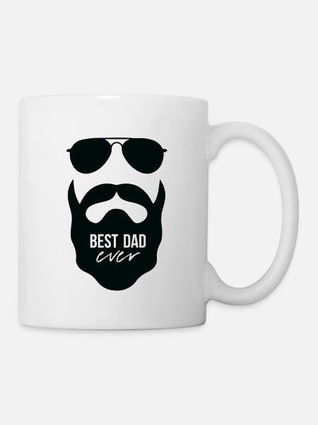 Bester Papa Vater Vollbart Bart Bartträger - Tasse - Weiß
