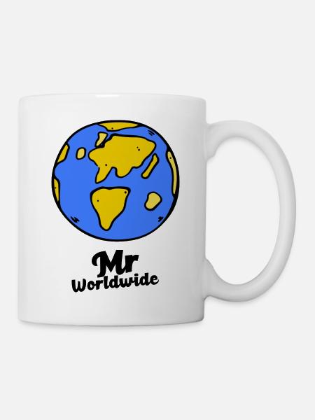 Mr. weltweit light - Tasse - Weiß