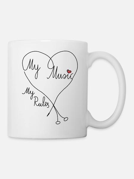my music - my rules - Tasse - Weiß