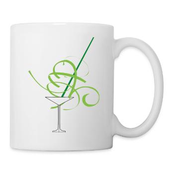 Cocktail Glass Black-Green - Mug - white - Right