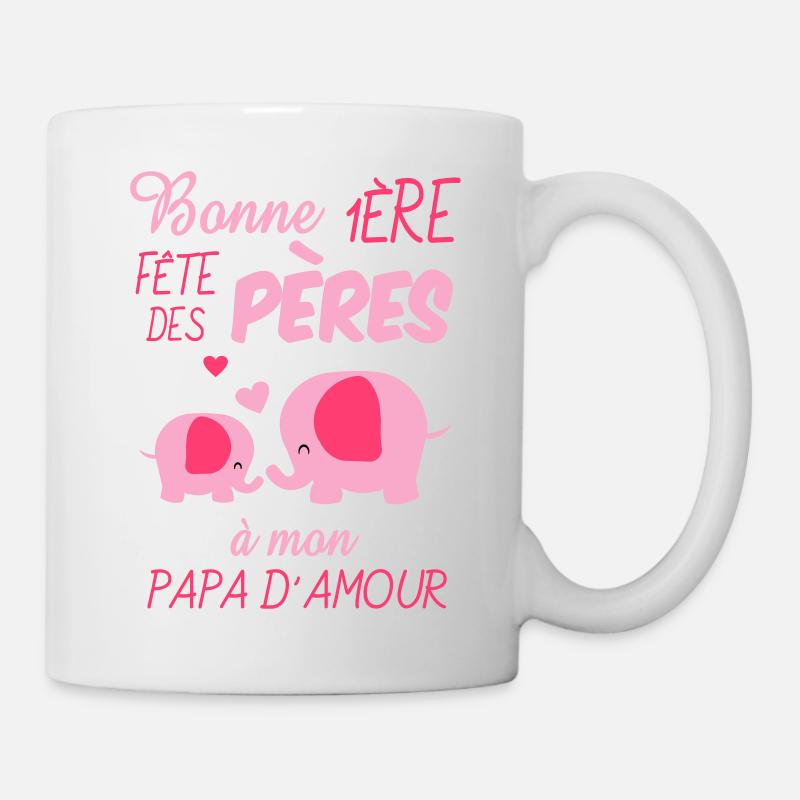 bonne 1ere fete des peres - Mug blanc - blanc