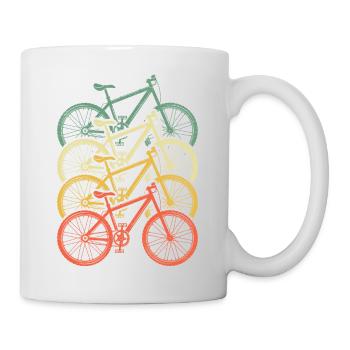 Bicycle Mountain Bike Retro Bike Cyclist - Mug - white - Right