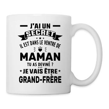 Secret Cadeau Annonce Grossesse Grand-Frère - Mug blanc - blanc - Droite