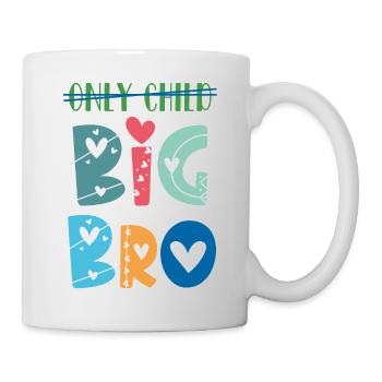 Big Bro Brother new baby sibling gift pregant mom - Tasse - Weiß - Rechts